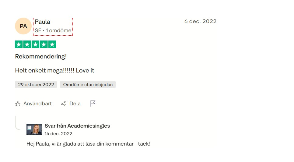 Positiv Academic Singles recension 2