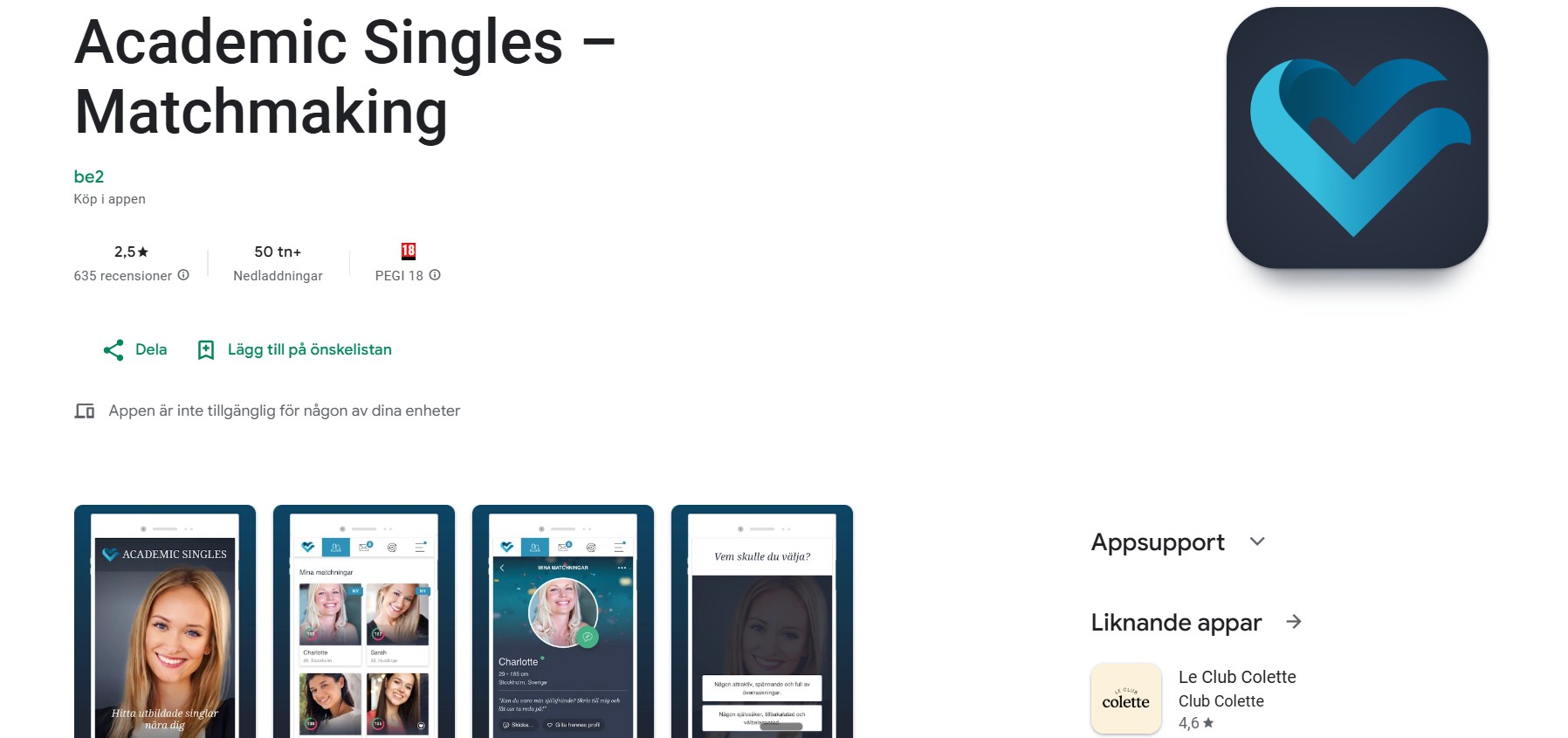 Academic singles Mobile app